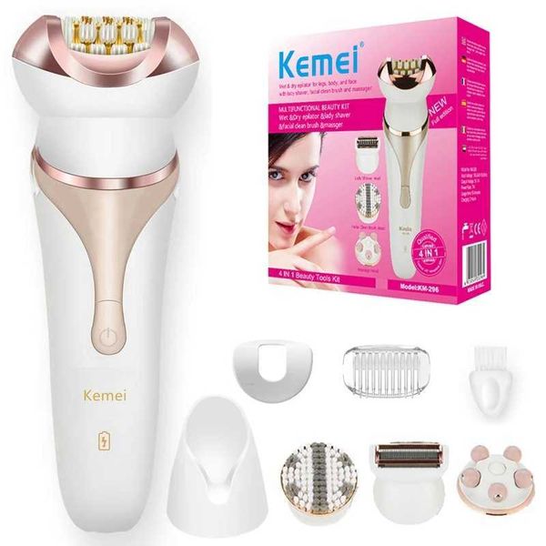 Epilator Original 4in1 Women Electric Epilator For Facial Body Electric Shaver Bikini Trimmer Lady Razor Leg Underarm Hair Removal L240910