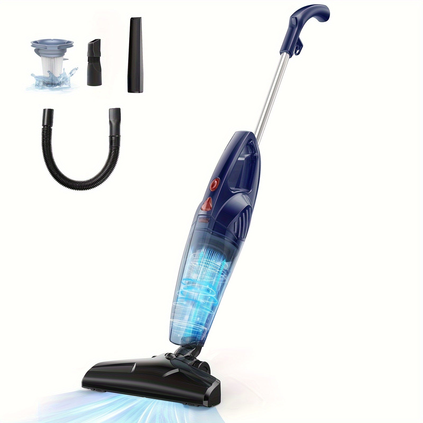 TEMU Corded Stick Vacuum Cleaner, 18kpa Powerful Suction Stick Vacuum With 32ft Cord, Lightweight Vacuum Cleaner For Carpet Tile And Hard Floor, Pet