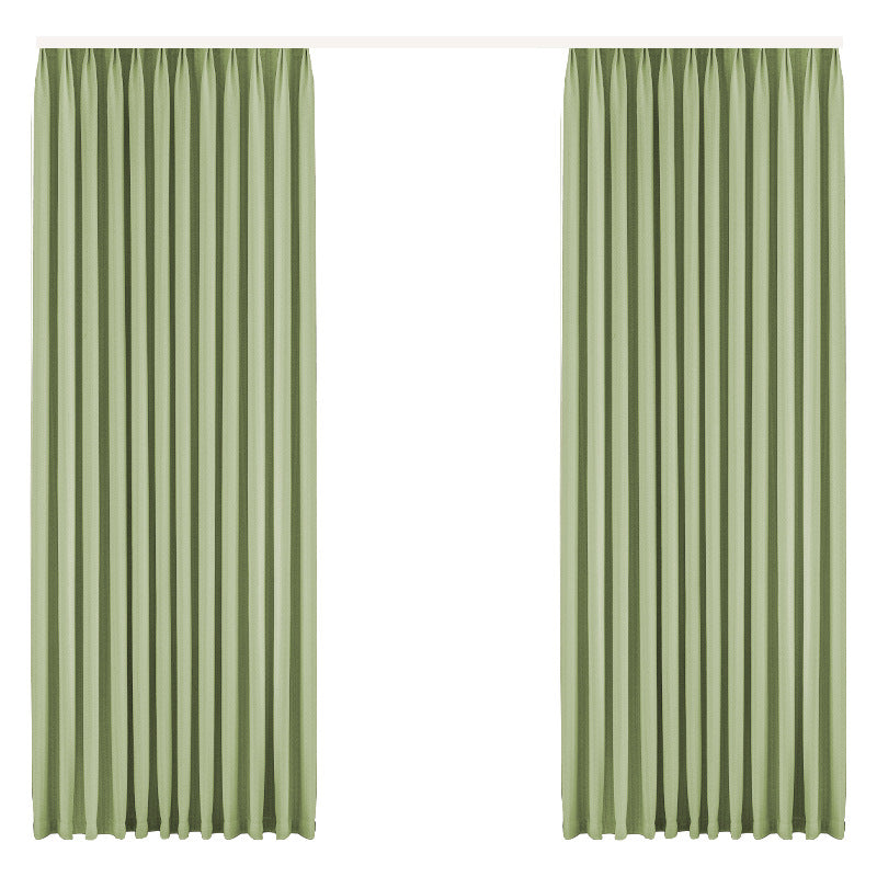 A949 Japanese style chenille fern leaf curtain living room bedroom bay window balcony blackout curtains thick jacquard fabric wholesale