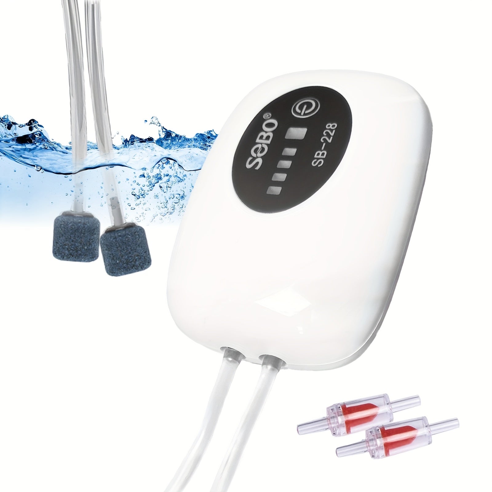 TEMU Aquarium Air Pump Rechargeable Aerator For Bait Bucket, Portable Battery Pump For Aquarium, Fish Tank Air Pump For Outdoor Fishing, Power Outage