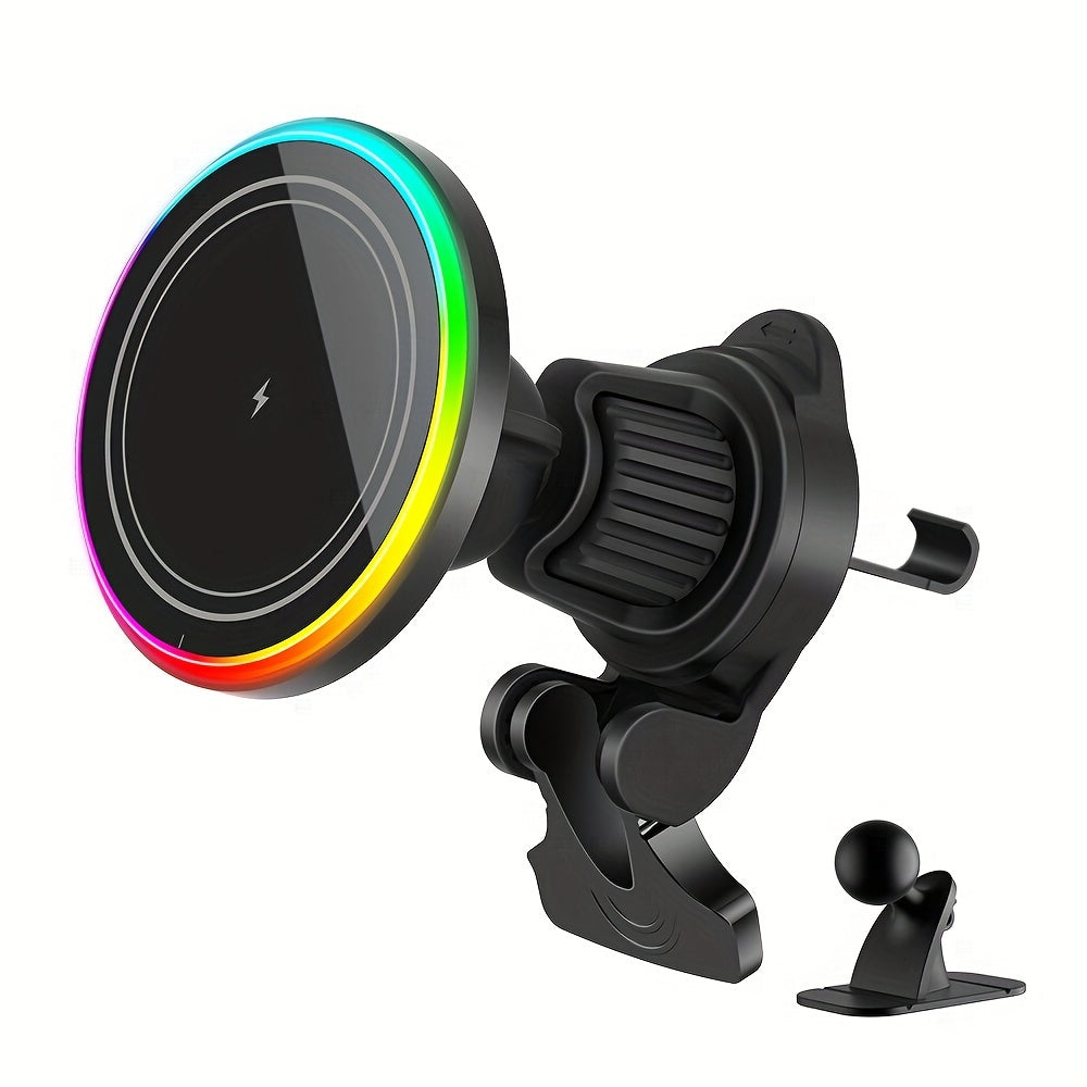 TEMU Mankiw For Charger, 15w Wireless Charger For Iphone 15 Plus 14 13 12, Fast Charging Magnet Car Phones Holders Fits For Magnetic Charger Case