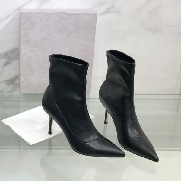 2025-Fashion Sexy High Heel Strelth Boots Solid Color Cor de alta moda Wear Ladies Luxury Design Boots Shoes de fábrica