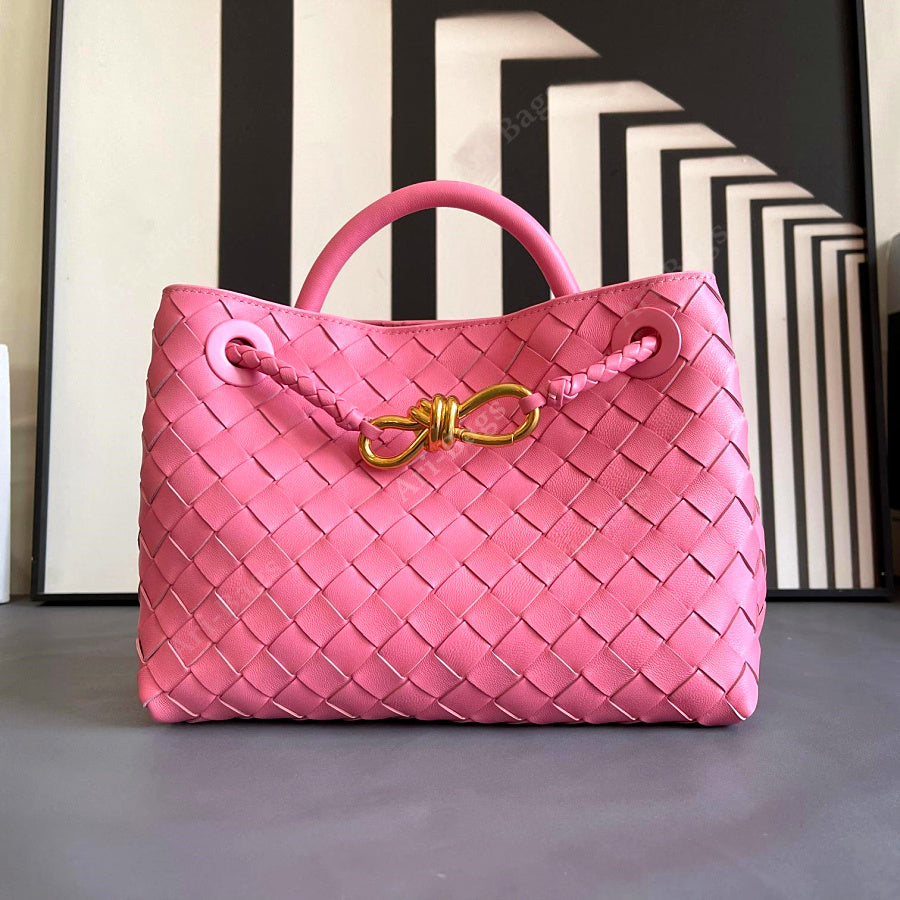 10A Quality 25CM Intrecciato Shoulder bag Luxury Gold Ribbon Clasp crossbodyBag Knitting Leather Handbag With Box 3B02