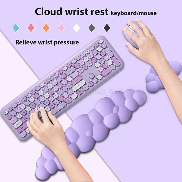 Mouse Pad with Wrist Rest Keyboard Cloud Non-slip Desktop Office Gamer Mouse Wrist Rest Ergonomic Comfortable Soft Wrist RestM240802