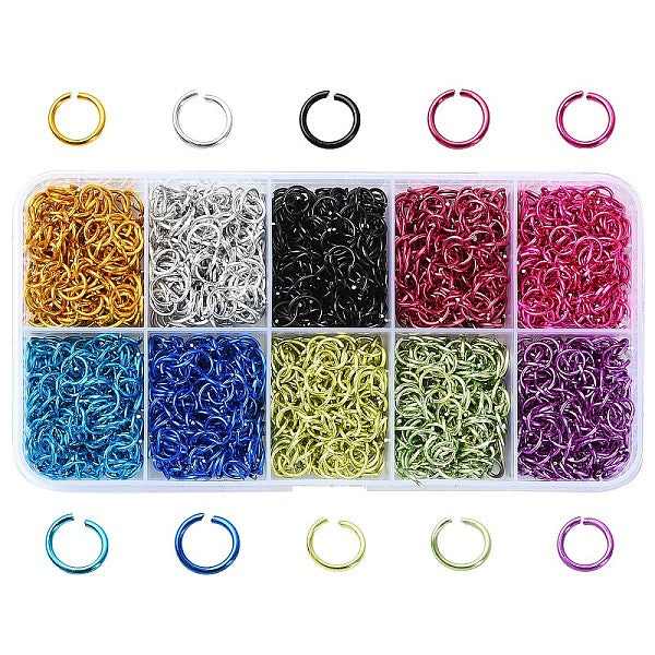 10 colori dei fili di alluminio aperta salto anelli