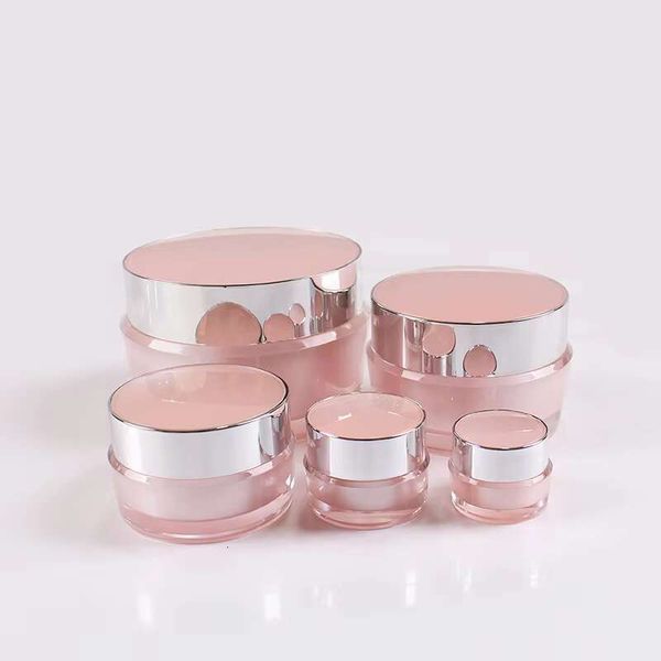2G-100G Empty Eye Face Cream Jar Body Lotion Packaging Bottle Travel Acrylic Pink Cosmetic Container Makeup Emulsion Sub-Bottle