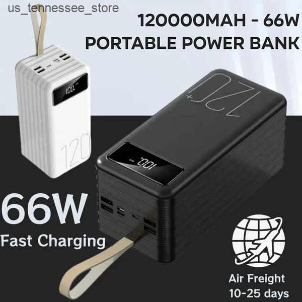 Cell Phone Power Banks 120000mAh 66W Fast Charging Portable Power Bank Ultra-large Capacity Mobile Power Phones Backup Power for J241123
