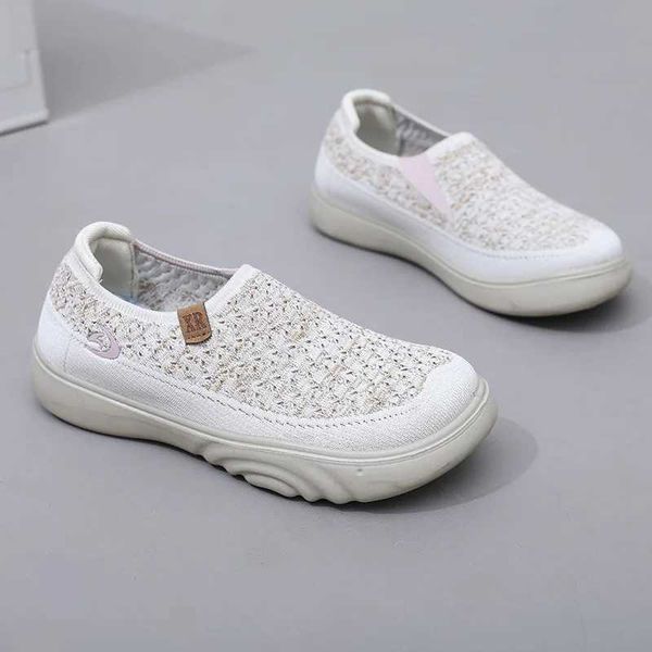 2024 Summer New Comfort Casual Womens Shoes Fi Soft Sole Breathable Hollow Out Flat Shoes for Women Zapatos De MujerXJ250121
