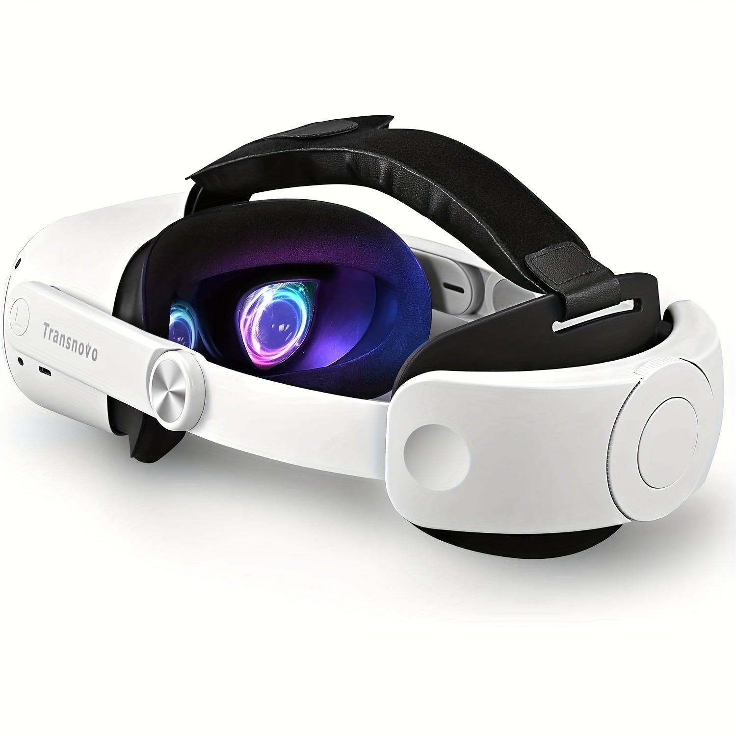 TEMU Transnovo Vr Head Strap For Oculus Quest 2-3, Lightweight, One-button Retraction, & Gaming Accessories For 2-3 Head Strap
