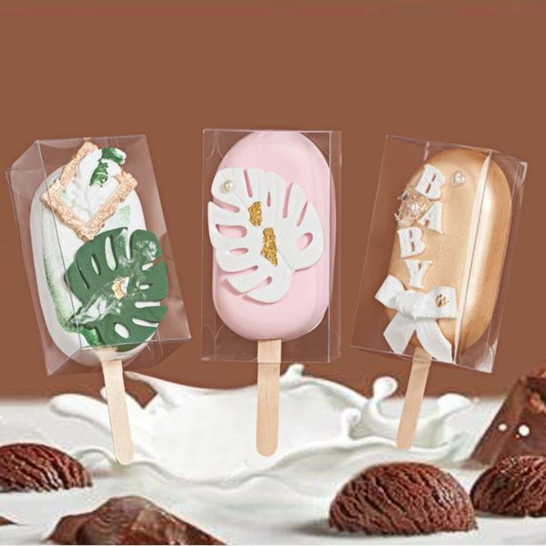 Gift Wrap Plastic Clear Cakesicle Boxes with Hole Candy Treat Packaging for Baby Shower Holiday and Kids Birthday Party Favors 221202