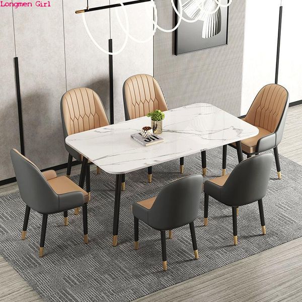 Living Room Furniture Design Armchairs Nordic Luxury Chair Metal Leather Material Dining Room Chairs Leisure Computer Stool