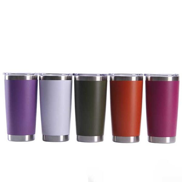 20oz Tumbler Travel Car Mug Double Wall Cold or Beer Coffee Cup Vacuum Flasks Insulated Stainless Steel Thermos Water Bottle le creuset trav