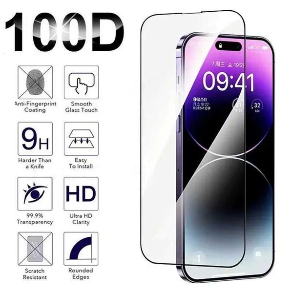 9H Anti-Burst Tempered Glass For iPhone 14 Plus 13 mini 12 11 Pro Max SCREEn Protector iPhone X XR XS Max Protection Film O250116
