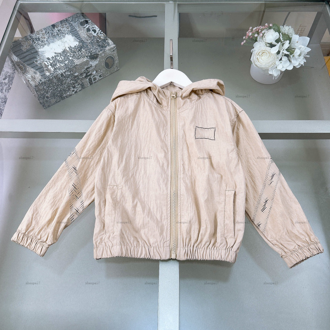 Top baby coat Simple design boys girls Jacket Summer sun-protective clothing kids designer clothes Hooded design child Outwear A000X07N176