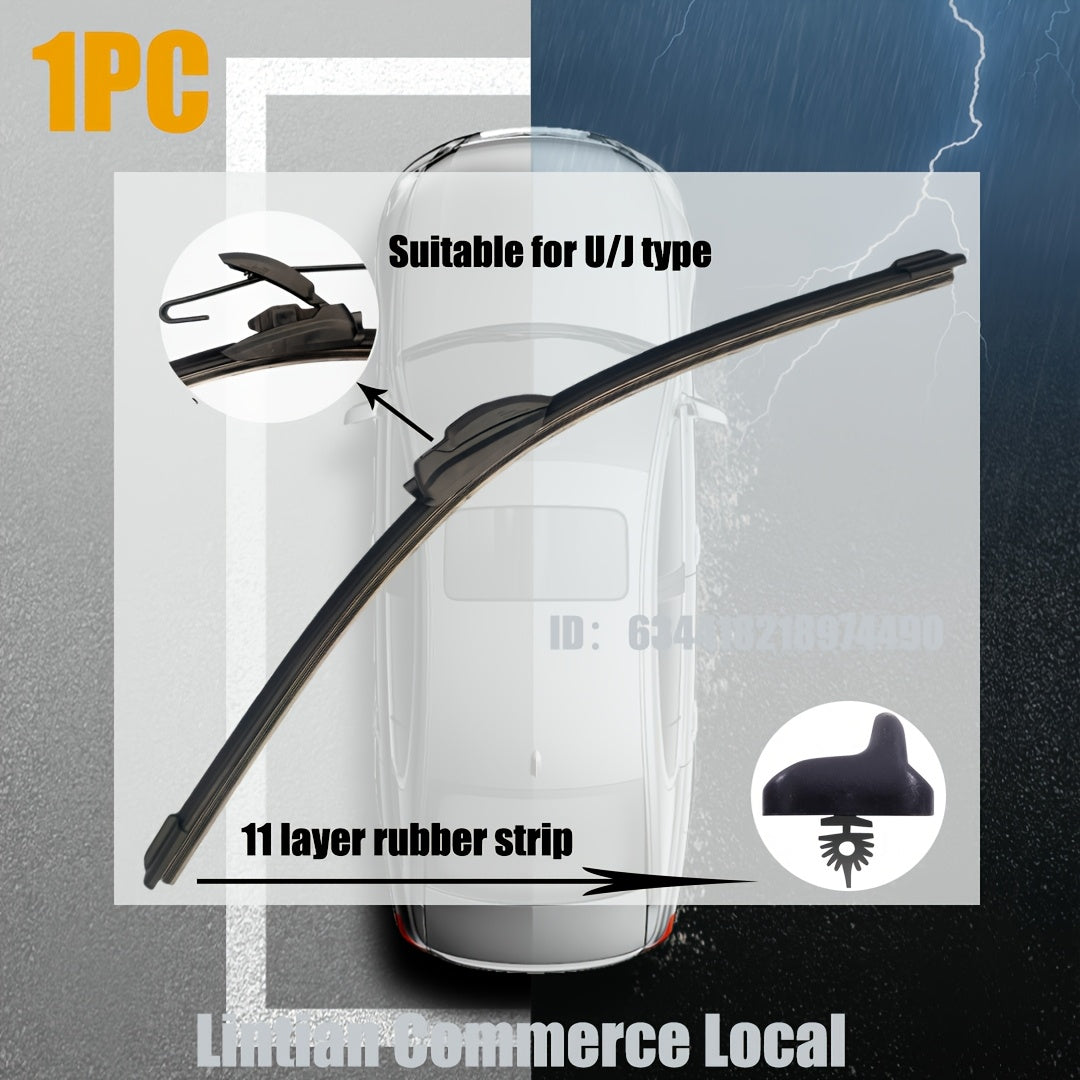 TEMU 11 Rubber Blade Wiper - High Definition, Newly Upgraded Full-season Car Windshield Rain Scraper - Sizes 14-28in-suitable -j Type Installation,