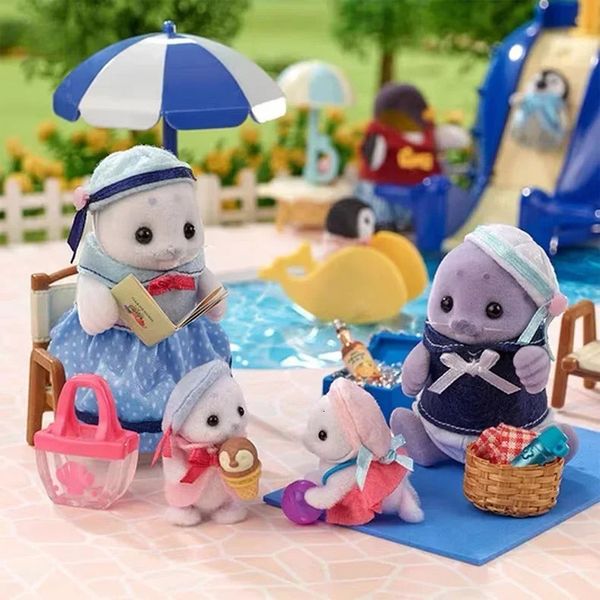 Sylvanian Family Animation Girl Digital Calico Britters Móveis Conjunto de Toy Doll Toy Childrens Kitchen selado 241211