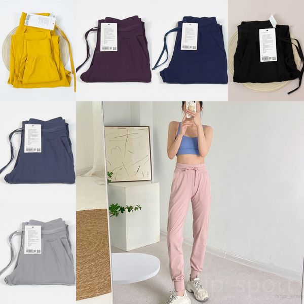 Lady Jogging Pant Gym Gym Sport Yoga Tornozelo Calças Nascadas Calças Fitness Exercício Executa Treinamento Atlético de Alta Elasticidade Qu