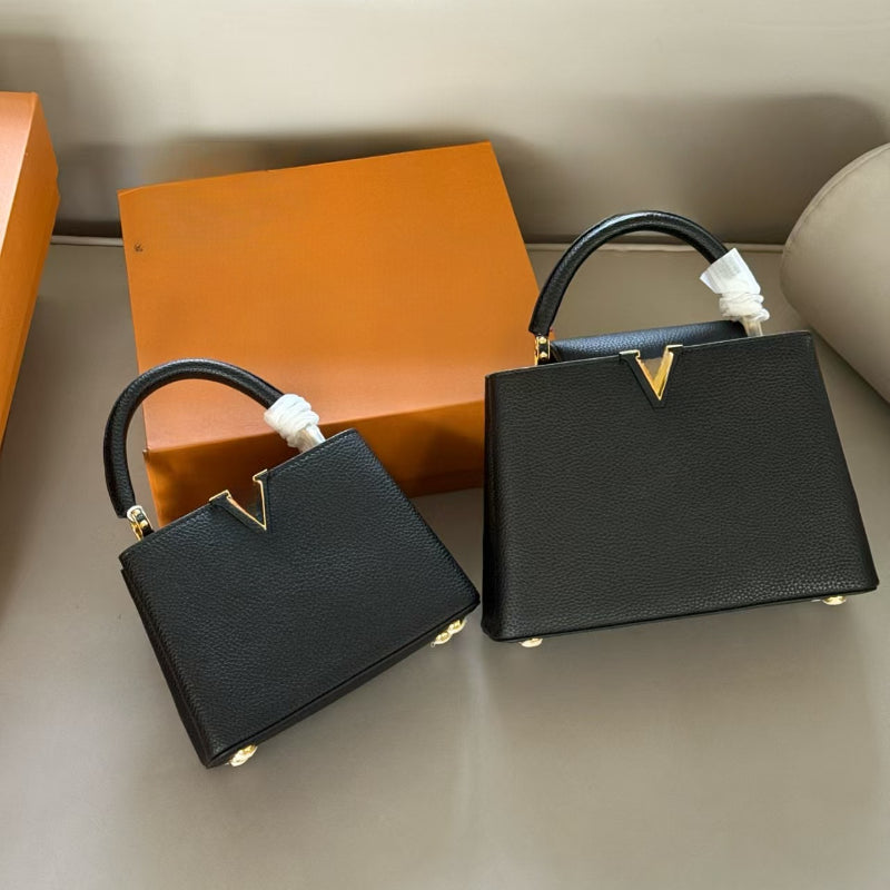 Women&#039;s leather handbag fashion designer shoulder bag classic full grain single shoulder bag2025