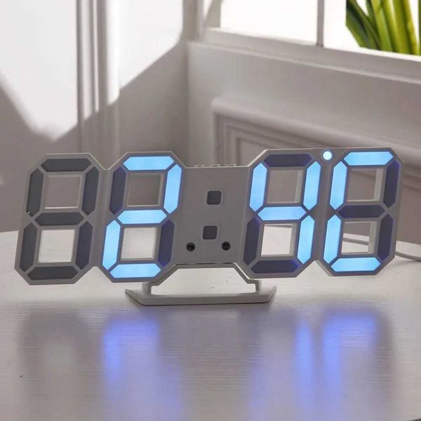 3D Led Clock Calendar Thermometer Display Watch Electronics Alarm Clocks Bedroom Decoration Digital Desk Clock Table DecorationsXJ240824