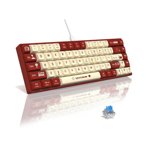 MAMBASNAKE x ATTACK SHARK AK680 65% Wired Mechanical Gaming KeyboardHot-SwappableRGB BacklitT250109