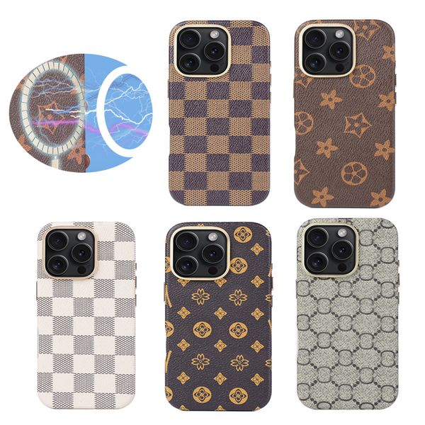 Magnetic designer Phone Case Luxury iPhone Case with Card Holder for iPhone 15 Pro Max Cases 14 13 12 11 15 Plus Cell Phone Cases Leather Mo