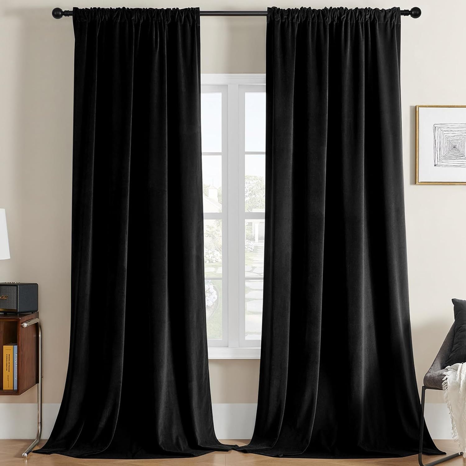 A867 cross-border Dutch velvet curtain foreign trade rod curtain blackout flannel curtain wholesale customization