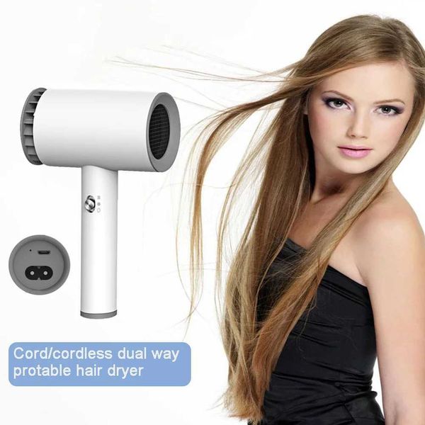 Portable Cord Cordless Dual-Way Dryer Rechargeable 220V AC Hot Cold Wind Hair Blower For Travel Art Painting OutdoorXJ241007