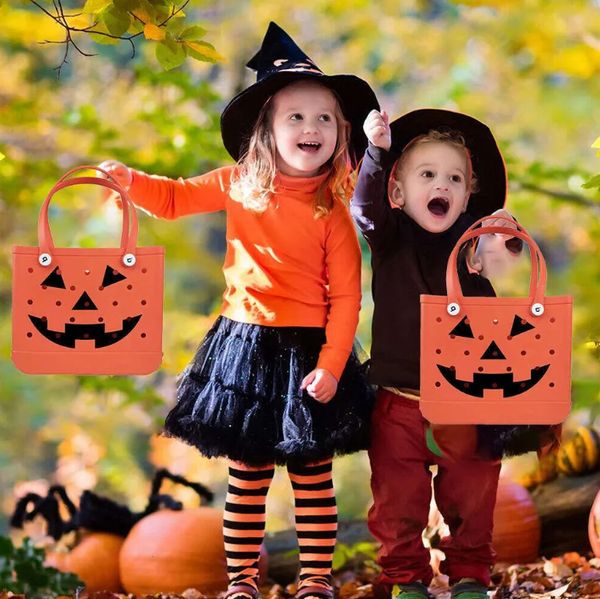 Girls Halloween Pumpkin Green Grinch Monster EVA Candy Handbags Beach Bag EXTRA Large Shopping Baskets New Arrival GG0920