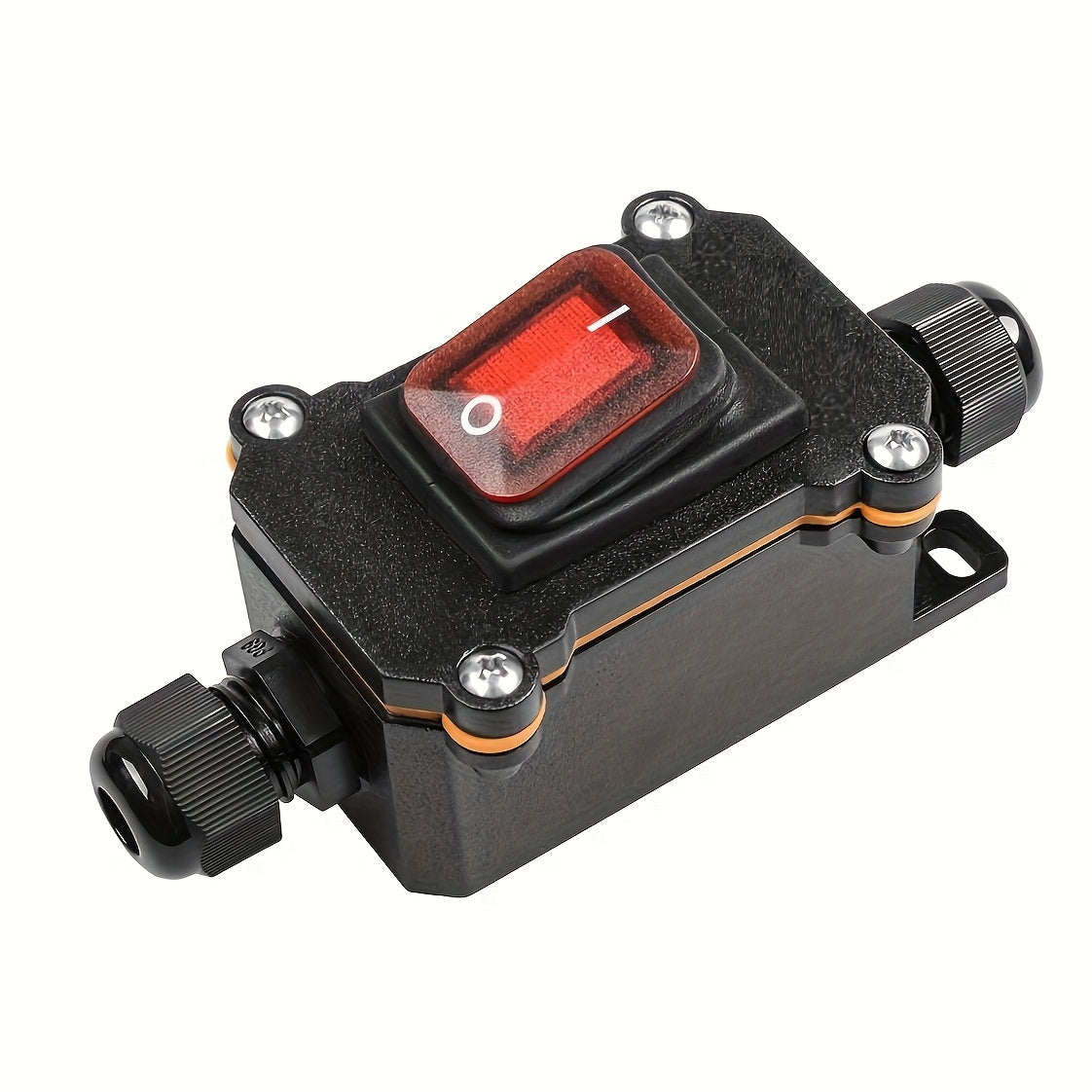 TEMU High-current Waterproof Outdoor Electrical Switch Box With Red Indicator Light & Heavy-duty Aluminum Contacts - Installable Wiring Enclosure For