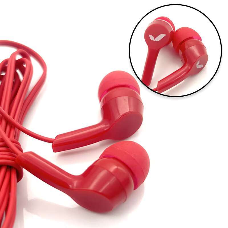 Factory Wholesale HE005 Cool RED Color Waterproof In-Ear Lightweight Wired Headphones Aviation Earphone