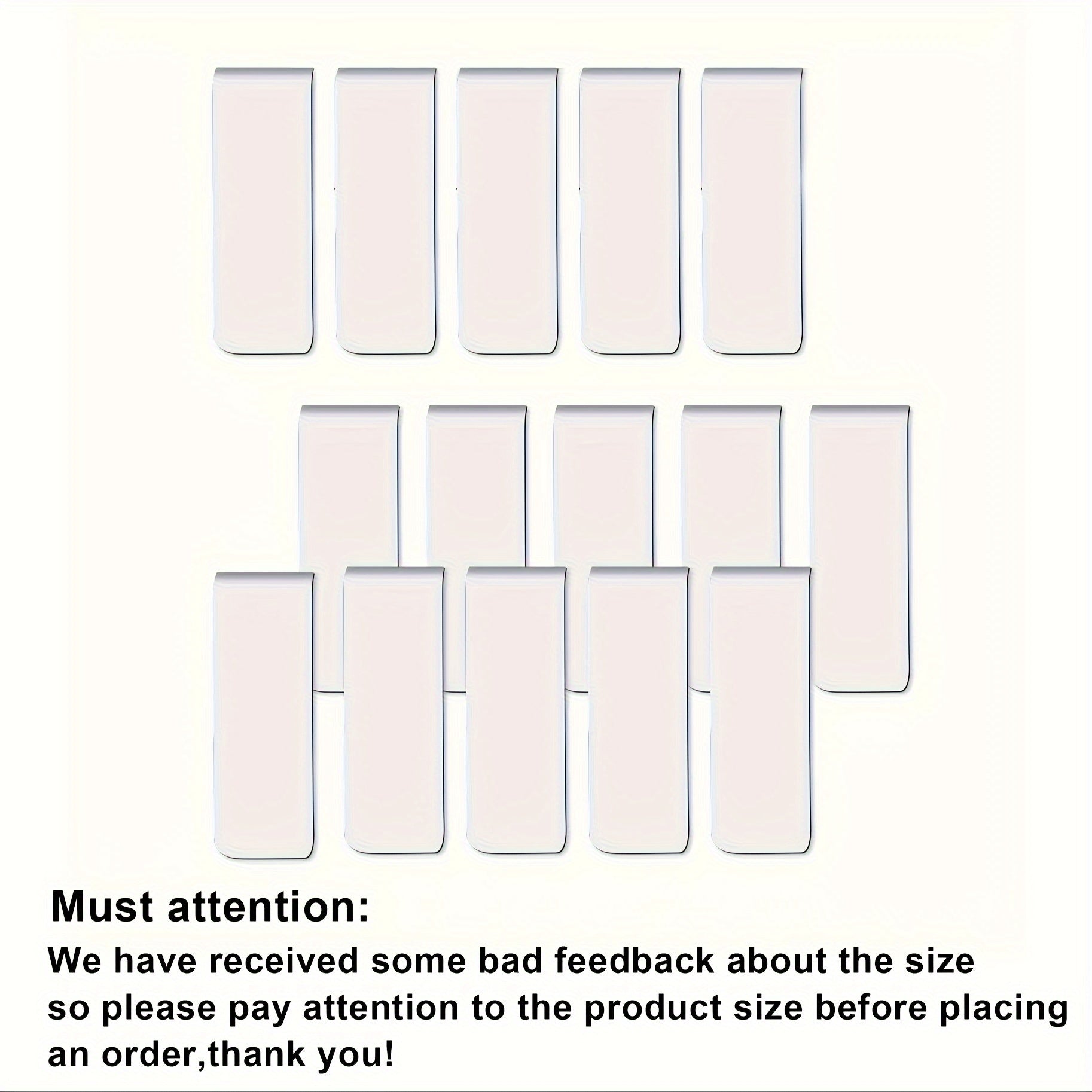 TEMU 15pcs Sublimation Magnetic Bookmark Blank Book Marker Clip Magnetic Clips Diy Handmade Page Markers For School Home Office Supplies , 0.8 X