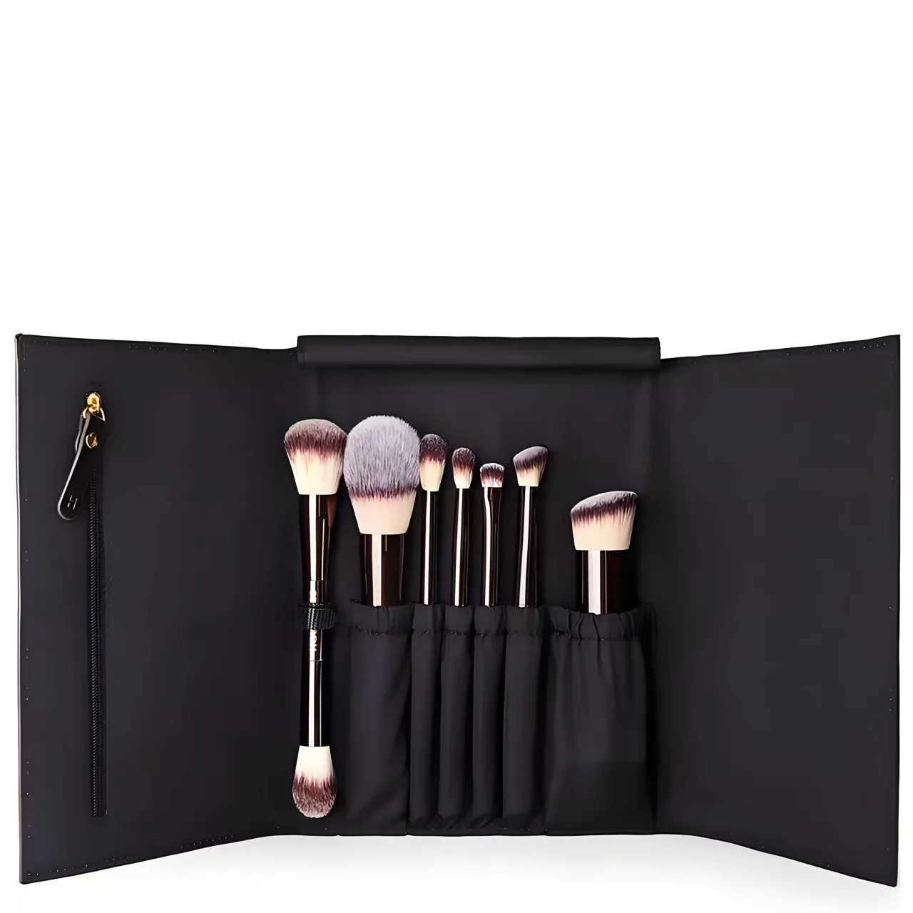 7pcs-set Hourglass Makeup Brushes Powder Foundation Eyeshadow Crease Makeup Brush Concealer with Cosmetic Bag Gift BoxW250707