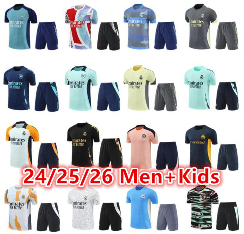 2025 2026 Arsen SAKA BELLINGHAM Madrids tracksuit Short sleeved training men kids soccer shirt shorts 24 25 26 football shirts kits maillot foot cam