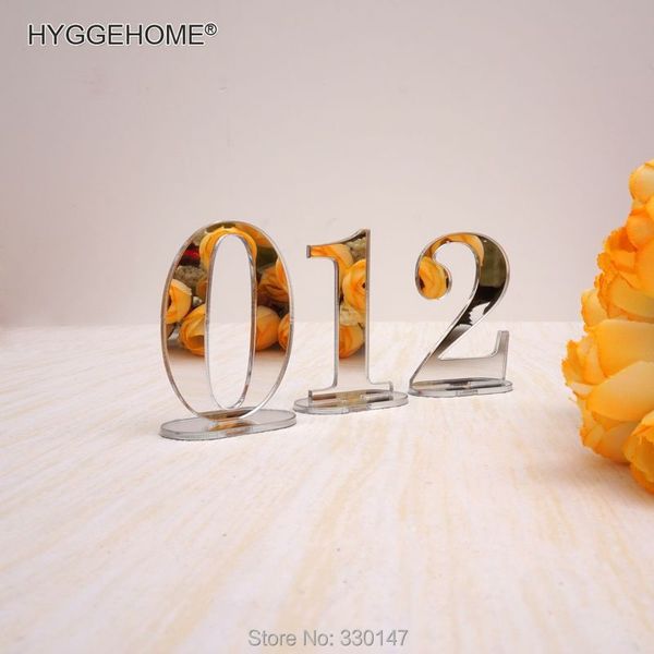 Party Decoration Numbers 1-10-1-20 Base Set Mirror Table Wedding Birthday Card Baby Shower Number Holder 221128