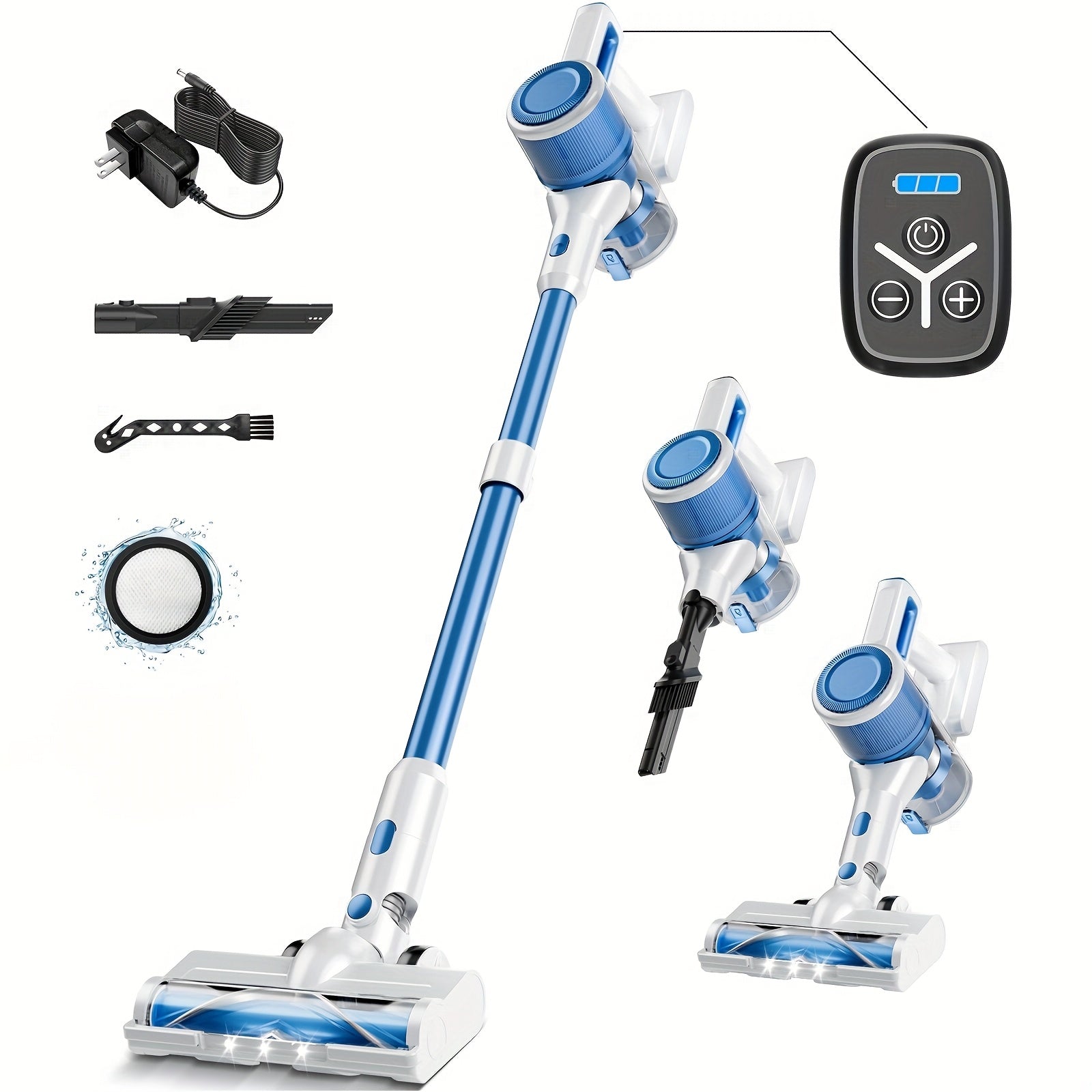 TEMU Cleaner - Max 65kpa Powerful Vacuum Cleaners For Home, Stick Vacuum Rechargeable With 2200mah Rechargeable, Up To 45 Mins, Portable Handheld