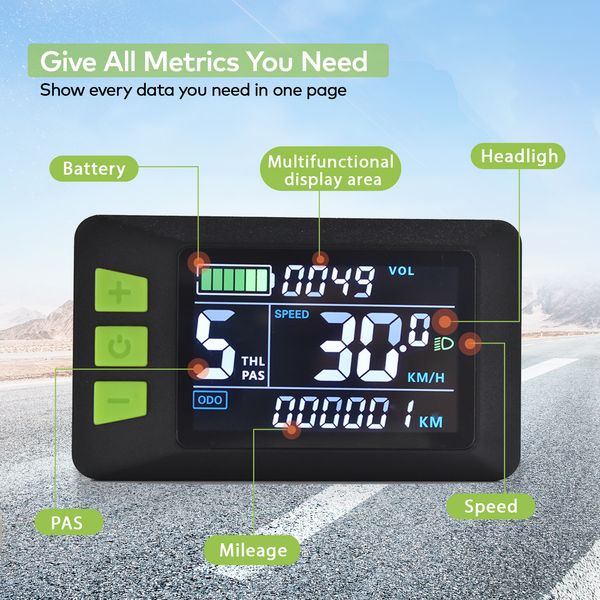 User-Friendly Compact HD Electric Vehicle Console for E-Bikes & Scooters