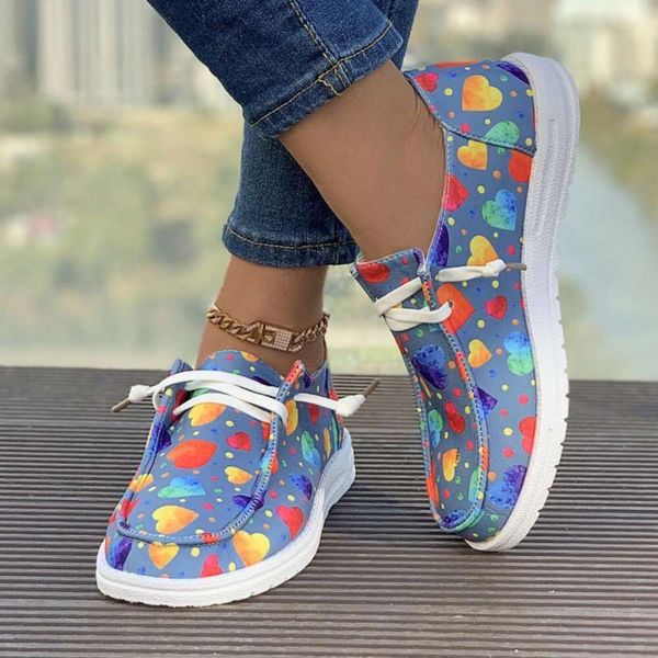 2024 Loafers Christmas Snowman Elk Graphic Print Lace-up Round T Women&#039;s Vulcanize Canvas Women Flat Shoes Zapatos 8ca82