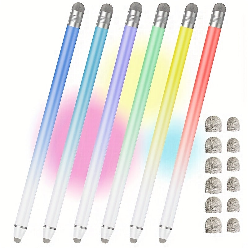 TEMU Stylus, 2in 1 Stylus Pen For Touchscreen, And Double Rubber Tips, Compatible With Ipad-iphone-- Tablets And Other Capacitive Touch Screen