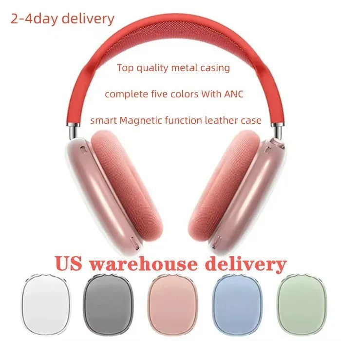 USA Stock for Apple Airpods Max 2 3 4 Bluetooth Headphone Earbuds Accessories Transparent TPU Silicone Case AirPodsPro Max Noise Cancelling Headset