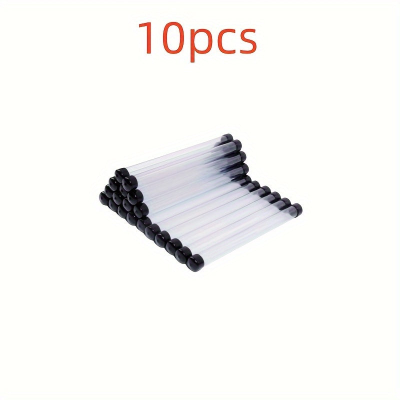 TEMU 10-pack Clear Pvc Storage Tubes With Caps, 10.39 Inch Length - Polyvinyl Chloride Round Organizer Tool Tubes For Pen, Pencil & Tool Storage -