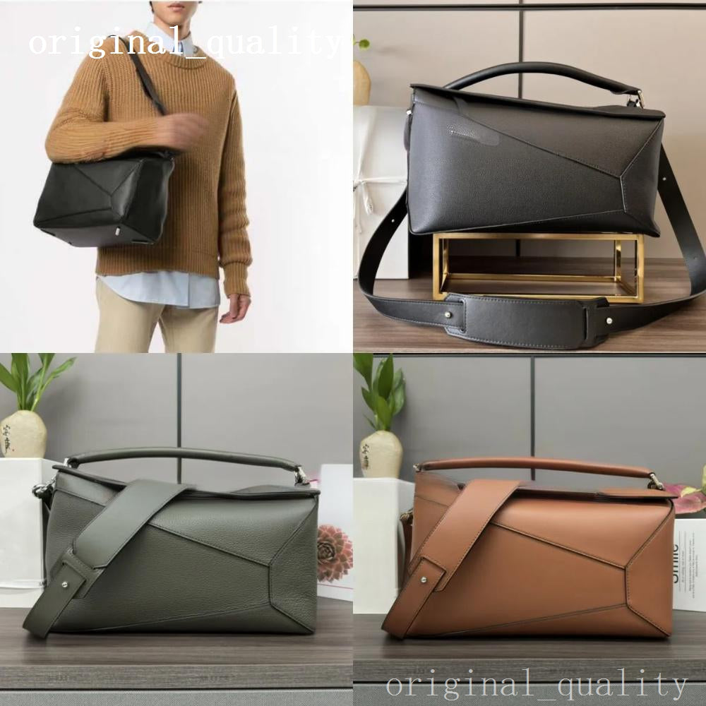 large puzzle bag work travel tote real leather Crossbody 10a designer mirror quality man Women Shoulder Bags Large Capacity Shopping handbag Puzzle