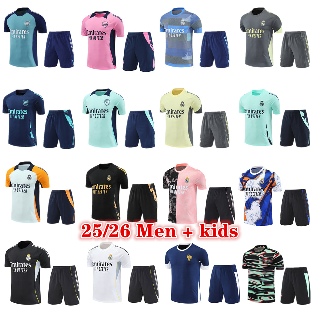 2025 2026 Madrids Arsen Portugals tracksuit football jersey soccer jerseys Men and kids 24 25 26 training suit football kits shirts maillot de foot