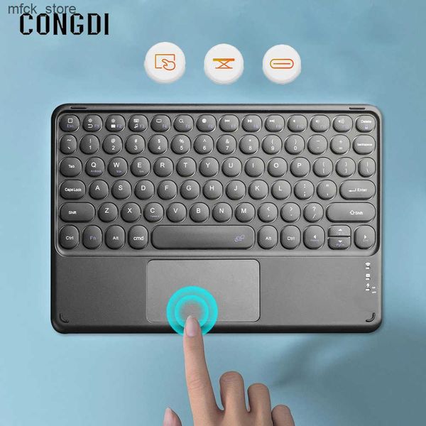 Keyboards Wireless Bluetooth-Compatible Keyboard For IOS Android Windows Tablet For iPad Air Pro 10 inch Rechargeable Wireless Keyboard J241