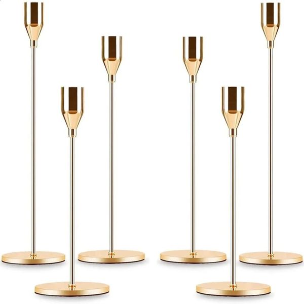 3 pieces-set of candle holders. Cone candle holders are suitable for 3-4 inch thick candle holders and are used for home decoration weddings