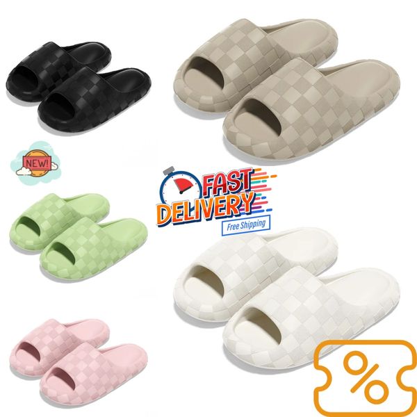 Fashion Sandals Sandale Solid Casual Home Slippers Neutral Rubber Casual Shower Room Gingham Novelty Shoes blown