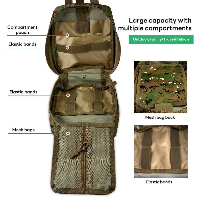 ifak trauma kit 74 piece upgrade tactical first aid supplies molle ifak pouch rip away refill supplies for survival camping hiking travel 117