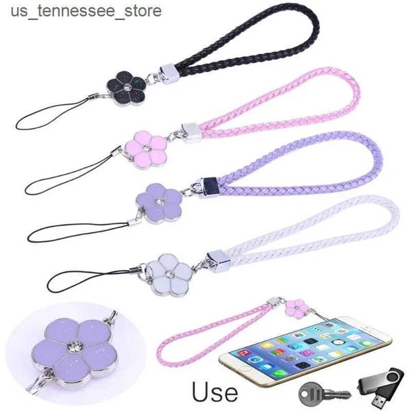 Cell Phone Straps Charms Small Flower Phone Strap Phone Wrist Strap for USB ID Card Keychain for IPhone Samsung Universal Phone Accessories