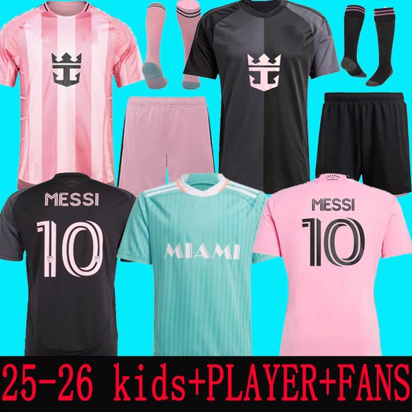 -25-26 Miamii Fans Player Inters SUAREZ Earth Day Pre-Match Miamis MESSIS Soccer Jerseys third 25 26 Sergio Jordi Alba football shirts PIZAR