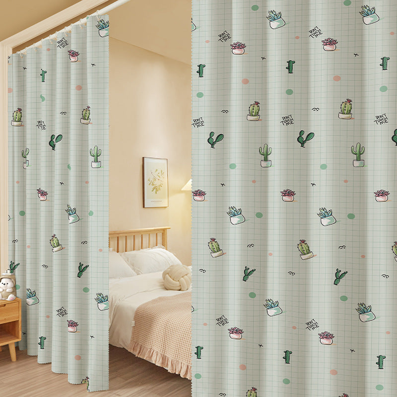 A790 free new blackout curtains for living room, balcony and bedroom modern simple log style cotton and linen curtain