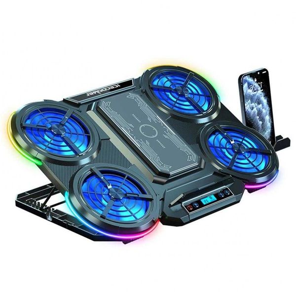 Almofadas de laptop coog rgb com 4 fãs silenciosos games de fãs semicondutores laptop de lapto de lapto de lapto Y240701RandomText} y2407013